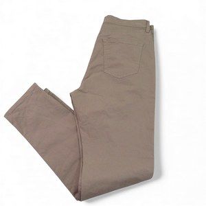 Flint Tinder Mens Chino Pants 33 X 34 Tapered Fit Tan Khaki 5 Pocket Stretch